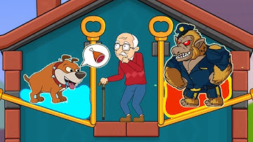 Rescue granny game | save the granny pin pull android game | how to loot