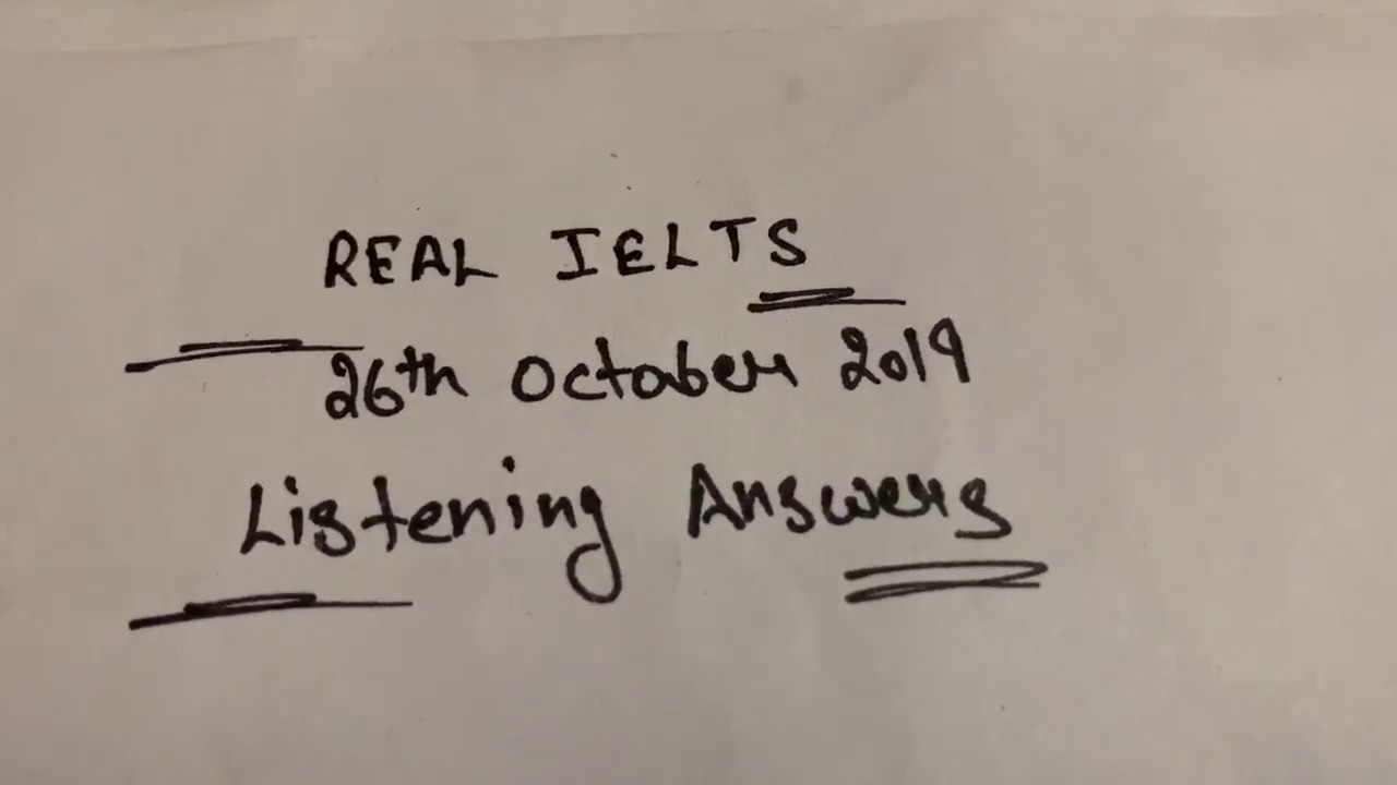 October Ielts Answers invigilator Listening |The 26 2019