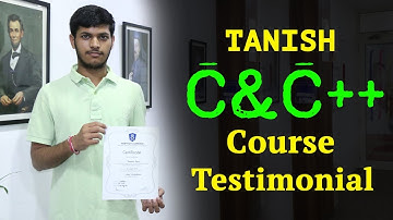 Tanish C&C++ Course Testimonial at WebtechLearning - Web Education Academy