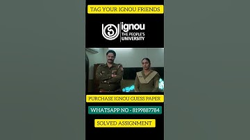 IGNOU | IGNOU GUESS PAPER | IGNOU ASSIGNMENT