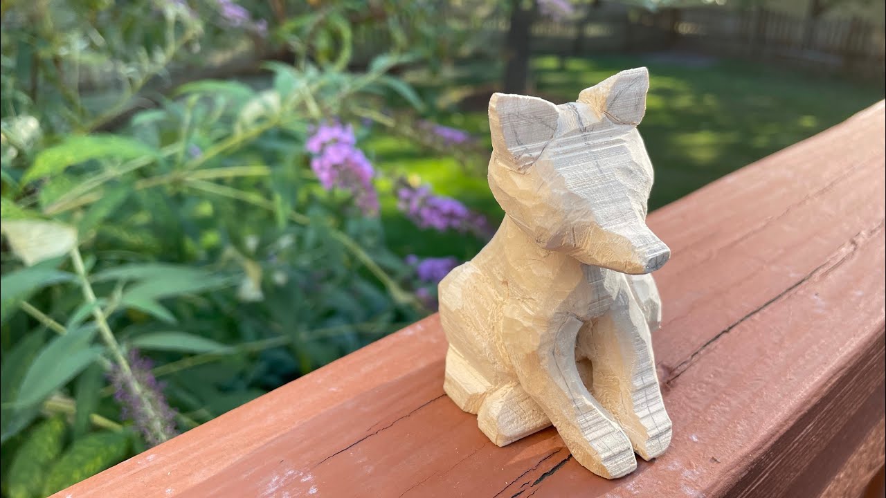 How to Whittle a Simple Fox - Step By Step Beginner Wood Carving Project 