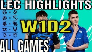 LEC Highlights Week 1 Day 2 ALL GAMES | LEC Winter W1D2