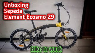 #ecosmoZ9 #elementbike Unboxing, Review, Sepeda Lipat Element Ecosmo Z9 2020 edisi 