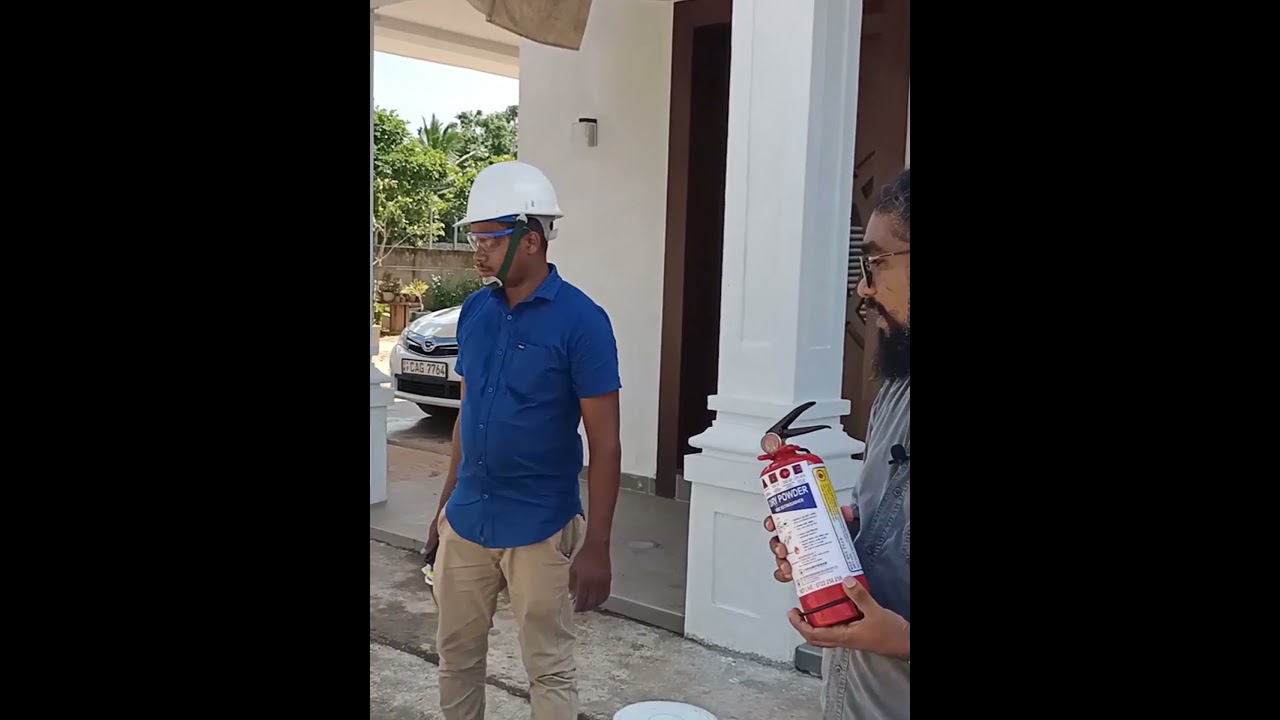 How to stop Burning LP gas cylinder with a fire extinguisher