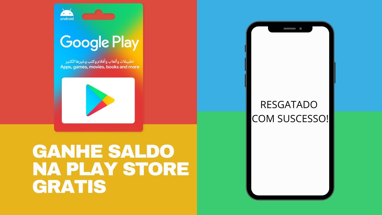 PAGOU !! COMO GANHAR GIFT CARD DE GRAÇA DA GOOGLE PLAY STORE TODOS OS ...