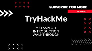 TryHackMe Metasploit Introduction Walkthrough  | Jr Penetration Tester Path