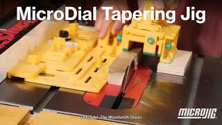 The Must Have for Every Woodworking Shop  The MicroDial Tapering Jig! 20% OFF LimitedTime Offer!