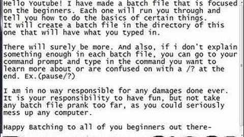 Batch File basics for beginners