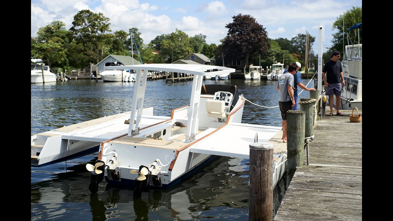 The X-Wing Electric Trimaran Takes Off