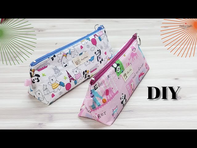 How to Sew a Slim Pencil Case (zipper pouch) - YouTube