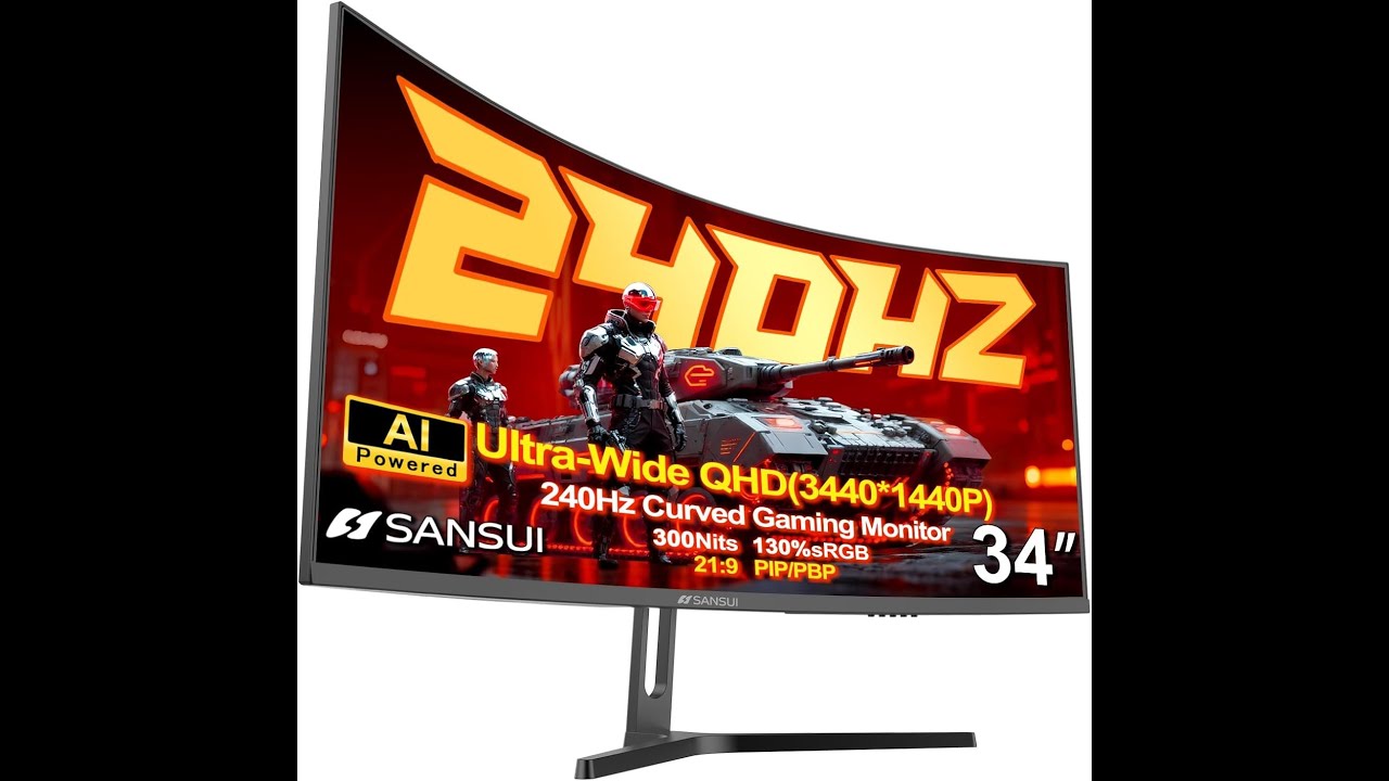 Review: SANSUI 34” 240Hz Curved Ultrawide Monitor: Ultimate Gaming ...