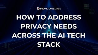 How to Address Privacy Needs Across the AI Tech Stack