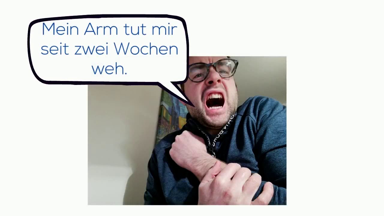 Describing illnesses and injuries in german youtube