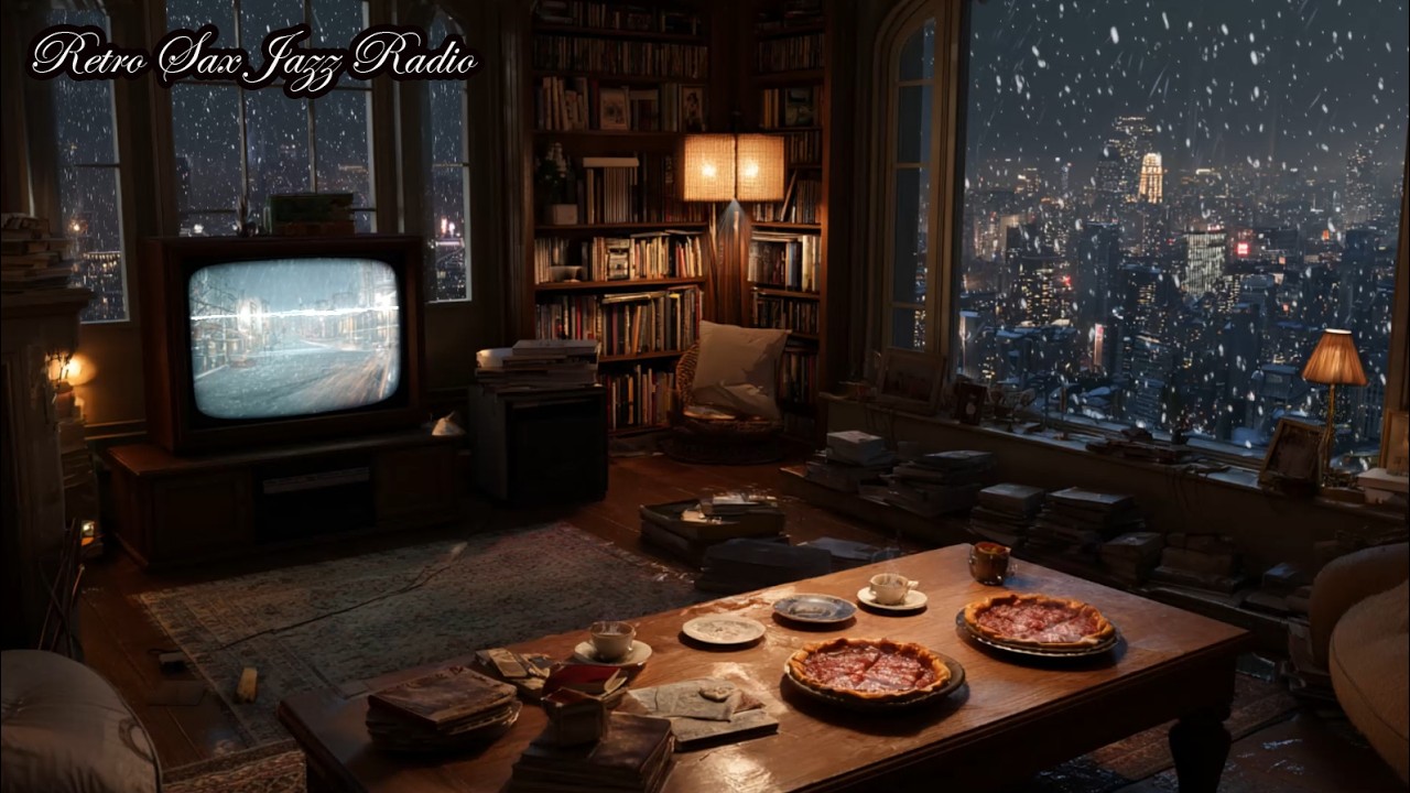 Snowy Night Saxophone Jazz - Cozy Vintage Jazz Oldies for Relax & Sleep
