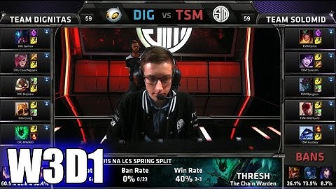 Dignitas vs TSM | S5 NA LCS Spring 2015 Week 3 Day 1 | DIG vs TSM W3D1G3 VOD 60FPS
