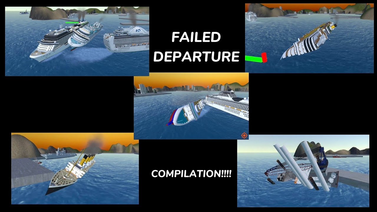 FAILED DEPARTURE COMPILATION!!!!! | Cruise Ship Handling & Ship Mooring 3D
