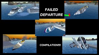 FAILED DEPARTURE COMPILATION!!!!! | Cruise Ship Handling & Ship Mooring 3D screenshot 4