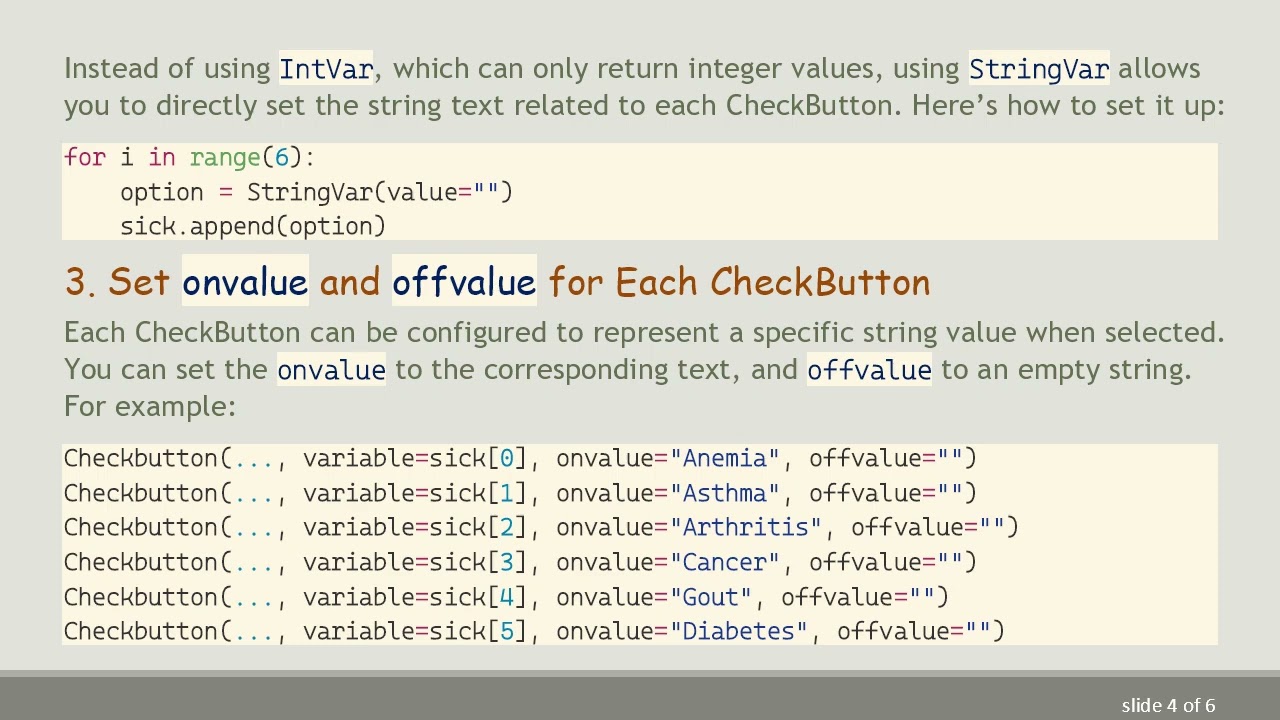 How to Get Text Values from Multiple Tkinter CheckButtons in Python