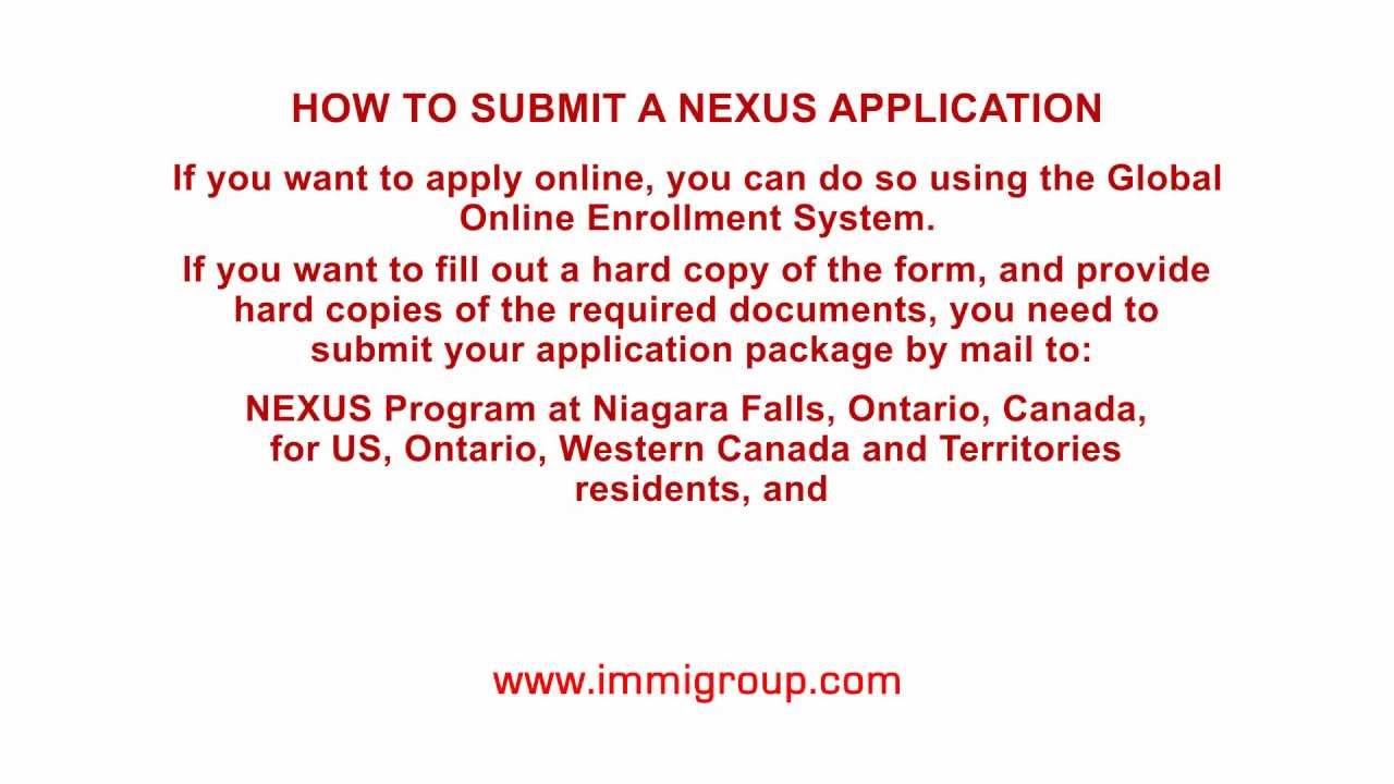 how-to-submit-a-nexus-application-youtube
