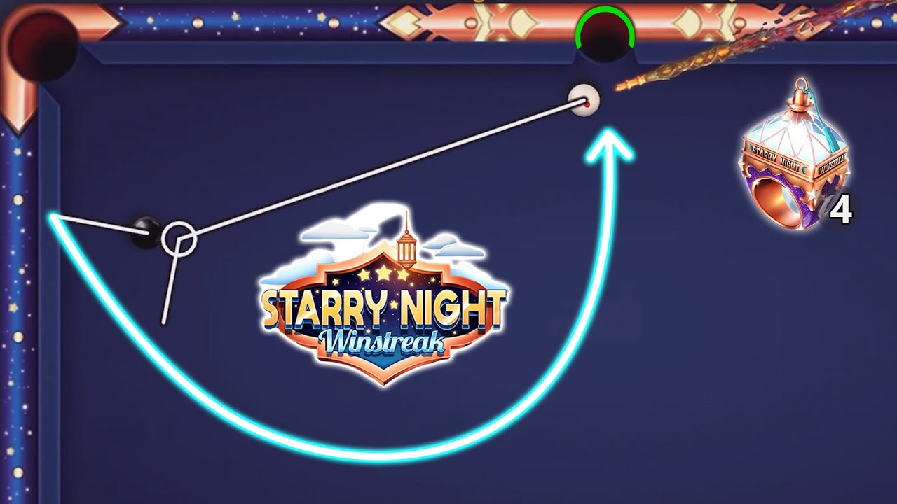 8 Ball Pool - Starry Night Win Streak Cue Level 10 with 4 Rings - GamingWithK