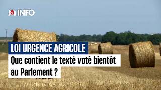 What's in the emergency agricultural bill soon to be voted on in Parliament