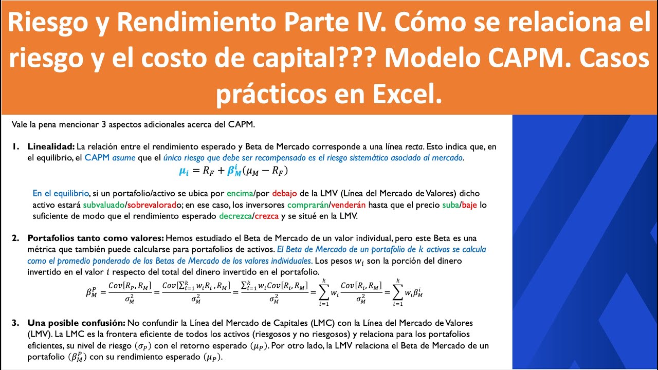 Relacion Riesgo Rendimiento Riesgo y Rendimiento Parte IV. Cómo se relaciona el riesgo y el costo ...