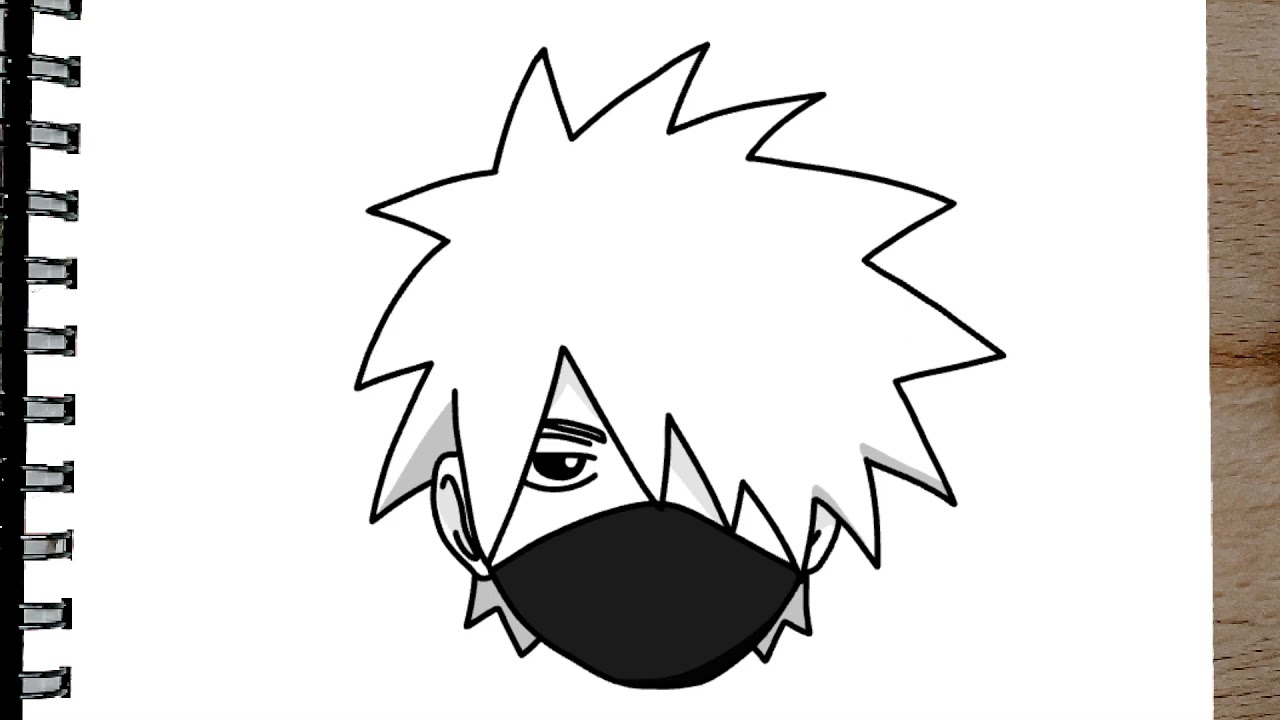 Como desenhar o KID KAKASHI (Naruto) passo a passo, fácil e rápido