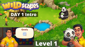 Wildscapes Level 1 with Intro Movie - Day 1 Gameplay Walkthrough