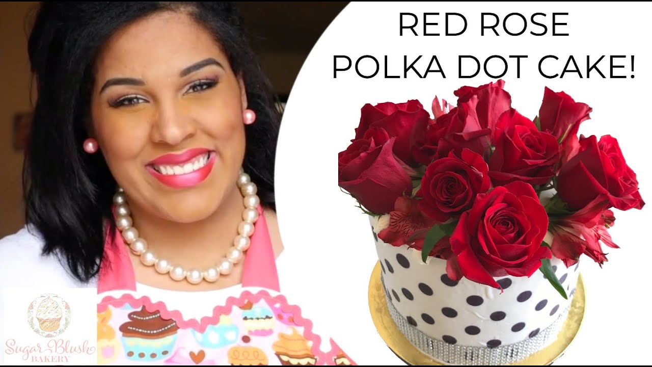 RED ROSE POLKA DOT CAKE!