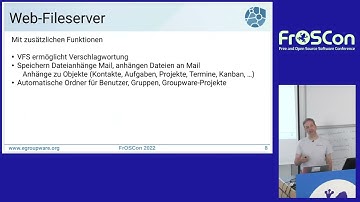 EGroupware auf der FrOSCon 2022: Fileserver online