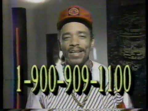 1989 ICE T Hotline "I'm just cooling out waiting on you - Come chill out with me" TV Commercial