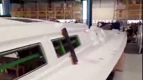 Jeanneau 64 Yacht Deck under construction video By: Ian Van Tuyl Yacht Sales