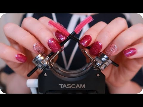 ASMR INTENSE Silicone Brushes On YOUR Ears and Delicate Tascam Capsule Touching for Tingles ~