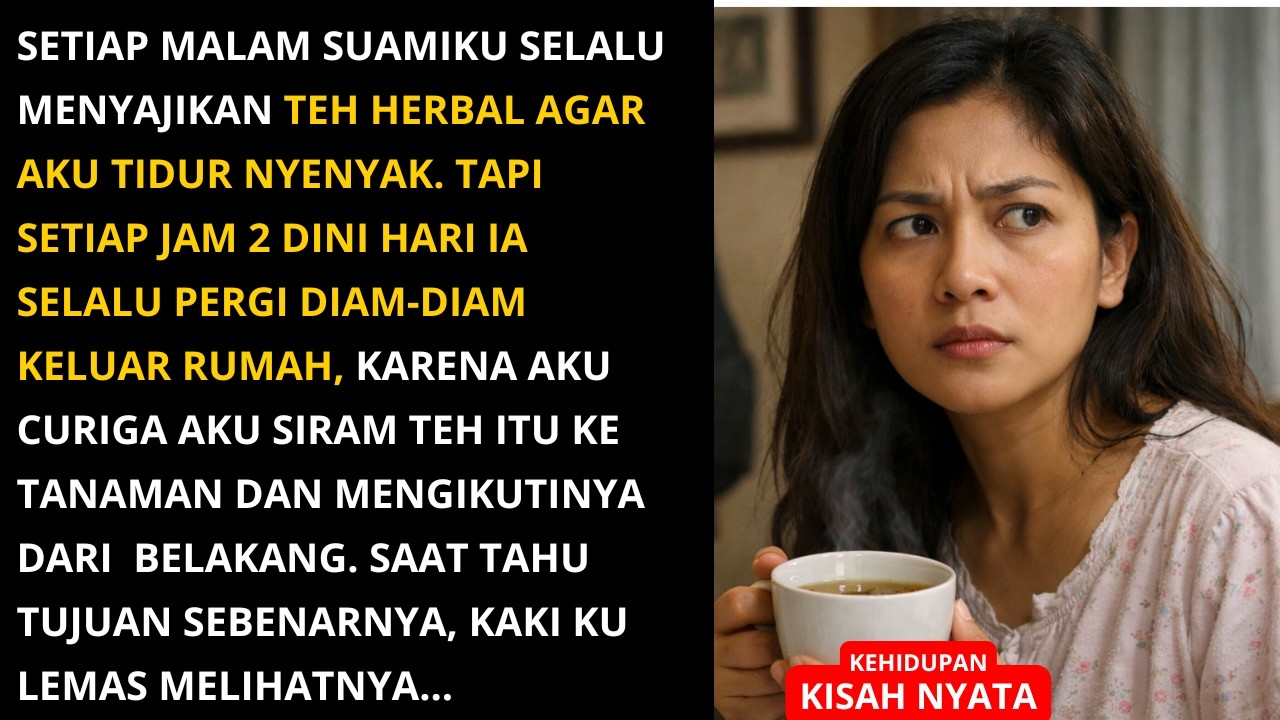 SETIAP MALAM SUAMI BERI AKU TEH HERBAL AGAR TERTIDUR PULAS LALU DIA PERGI - SAAT KUIKUTI AKU SYOK...