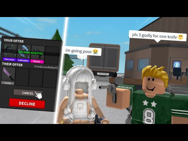 These are the Murder Mystery 2 (MM2) - B&D Roblox Market