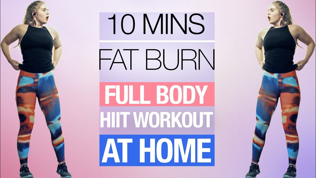 10 min Full Body HIIT Workout FAT BURNING No Equipment At Home