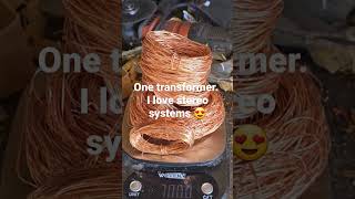 Big copper from one transformer from a stereo stacking system #scrapping #copper #cobre #scraplife