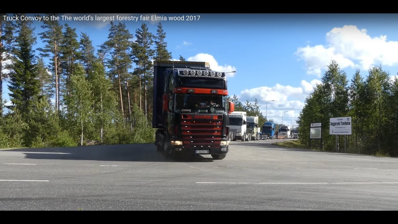 The Truck Convoy  in to the The world’s largest forestry fair Elmia wood 2017