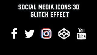 Social Media Icons 3D Glitch Effect || HTML5 & CSS3 || Full Tutorial News