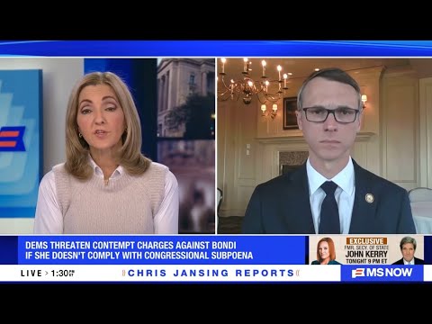 MSNOW’s Chris Jansing & Rep. Walkinshaw Discuss Possibility of Contempt Charges for Pam Bondi 