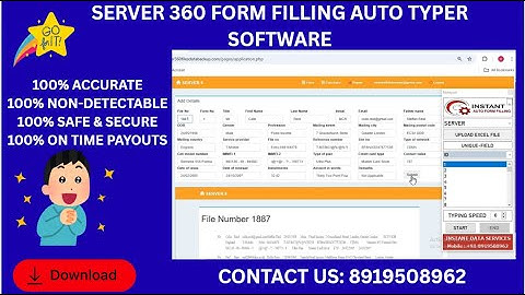 Server 360 Auto Typing Software | Fast & Accurate Form Filling Automation Tool