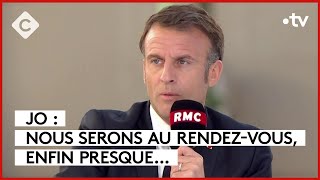 Emmanuel Macron invité sur BFM pour parler des JO… Rien que des JO - L’ABC - C à Vous - 15/04/2024