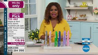 Hazel   Havi GO2 Sonic Toothbrush 2pack with Travel Case