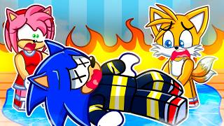 SONIC BECAME A FIREFIGHTER and SAVED A FAMILY In Roblox!