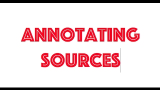 Annotating Sources