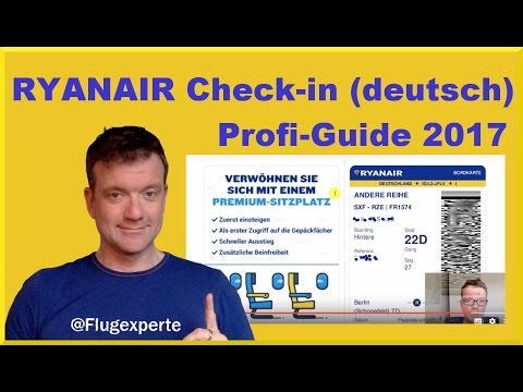 Ryanair Online Check-In Guide (deutsch, 2017) einfach + schnell