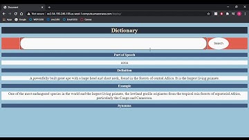 CMPE 273 Refresher Assignment AWS Docker Dictionary Web Application