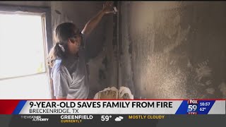 9-year-old saves family from fire