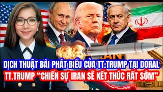 BREAKING - Translation of President Trump's speech at Doral. President Trump: "The Iran conflict ...