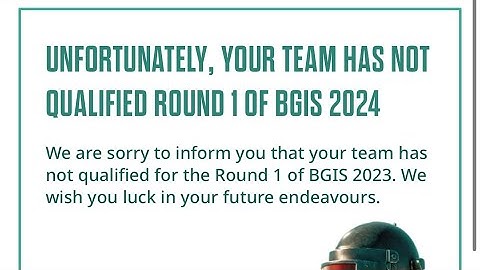 UNFORTUNATELY, YOUR TEAM HAS NOT QUALIFIED ROUND 1 OF BGIS 2024 #bgis #bgmi #krafton
